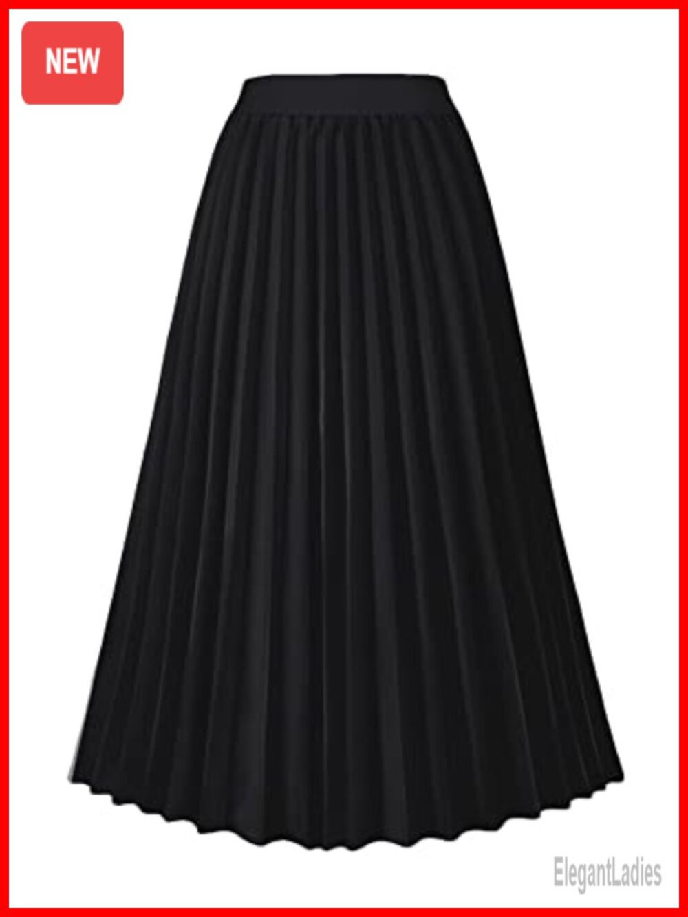 Women's High Waist Pleated A-Line Swing Midi Skirt Cotton Blend Flowy